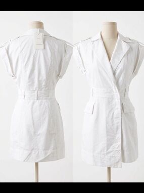 A.L.C. Ryan Cotton Canvas Mini Dress - White - Size 4 - NWT